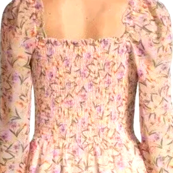 Allison New York Smocked Bodice Floral Print Dress S/P - Picture 5 of 16